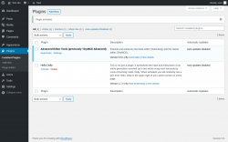 Page screenshot: Plugins &lsaquo; Test site &mdash; WordPress