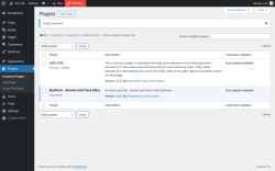 Page screenshot: Plugins &lsaquo; Test site &mdash; WordPress