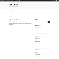 Page screenshot: Test site &ndash; Just another WordPress site