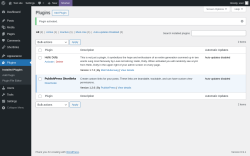 Page screenshot: Plugins &lsaquo; Test site &mdash; WordPress