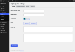 Page screenshot: Quotes &rarr; Settings