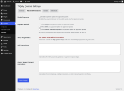 Page screenshot: Quotes &rarr; Settings &rarr; 
                        Payment Processors                    