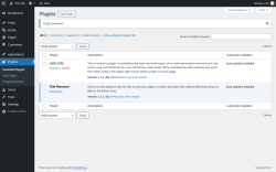 Page screenshot: Plugins &lsaquo; Test site &mdash; WordPress