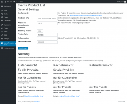 Page screenshot: tivents Products Feed