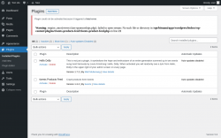 Page screenshot: Plugins &lsaquo; Test site &mdash; WordPress