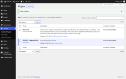 Page screenshot: Plugins &lsaquo; Test site &mdash; WordPress