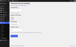 Page screenshot: Settings &rarr; TNC AI Excerpt