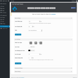 Page screenshot: To Top Settings