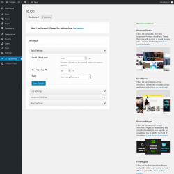 Page screenshot: To Top Settings