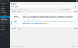 Page screenshot: Plugins &lsaquo; Test site &mdash; WordPress