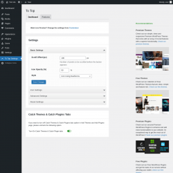 Page screenshot: To Top Settings