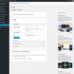 Page screenshot: To Top Settings