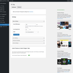 Page screenshot: To Top Settings