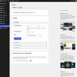 Page screenshot: To Top Settings