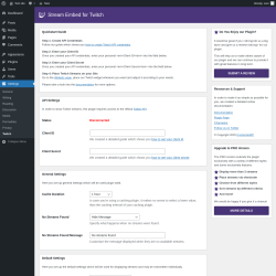 Page screenshot: Settings → Twitch