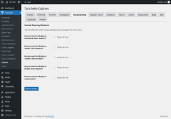 Page screenshot: Toocheke &rarr; Options &rarr; Social Sharing