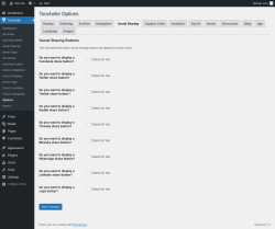 Page screenshot: Toocheke &rarr; Options &rarr; Social Sharing