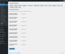 Page screenshot: Toocheke &rarr; Options &rarr; Social Sharing