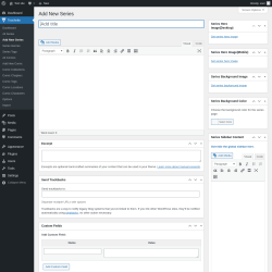 Page screenshot: Toocheke &rarr; Add New Series