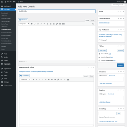 Page screenshot: Toocheke &rarr; Add New Comic