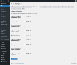 Page screenshot: Toocheke &rarr; Options &rarr; Social Sharing