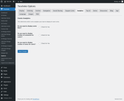 Page screenshot: Toocheke &rarr; Options &rarr; Analytics