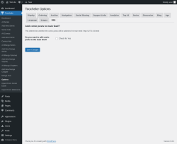 Page screenshot: Toocheke &rarr; Options &rarr; RSS