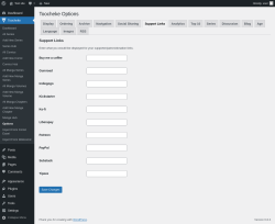 Page screenshot: Toocheke &rarr; Options &rarr; Support Links