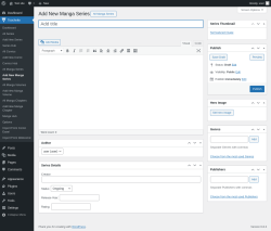Page screenshot: Toocheke &rarr; Add New Manga Series