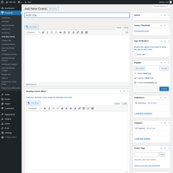 Page screenshot: Toocheke &rarr; Add New Comic