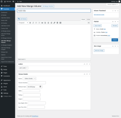 Page screenshot: Toocheke &rarr; Add New Manga Volume