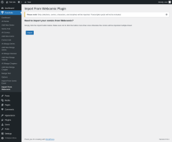 Page screenshot: Toocheke &rarr; Import From Webcomic