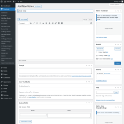 Page screenshot: Toocheke &rarr; Add New Series