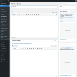 Page screenshot: Toocheke &rarr; Add New Comic
