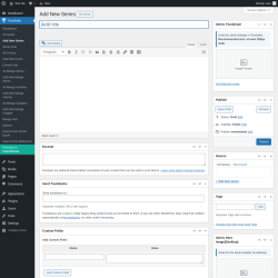 Page screenshot: Toocheke &rarr; Add New Series