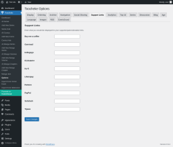 Page screenshot: Toocheke &rarr; Options &rarr; 
                    Support Links
                