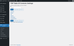 Page screenshot: TOP Table Of Contents