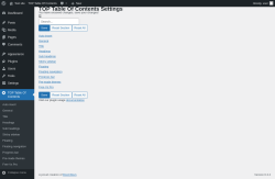 Page screenshot: TOP Table Of Contents