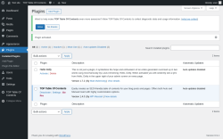 Page screenshot: Plugins &lsaquo; Test site &mdash; WordPress