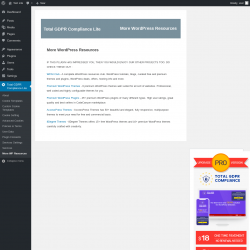 Page screenshot: Total GDPR Compliance Lite &rarr; More WP Resources