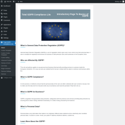 Page screenshot: Total GDPR Compliance Lite