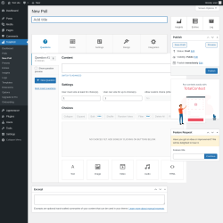 Page screenshot: TotalPoll → New Poll