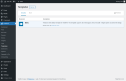 Page screenshot: TotalPoll → Templates