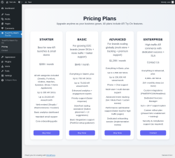 Page screenshot: TouchTry Watch Try-On &rarr; Pricing