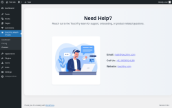 Page screenshot: TouchTry Watch Try-On &rarr; Contact