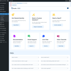 Page screenshot: Tourfic Settings  → Get Help