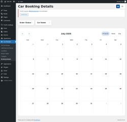 Page screenshot: Car Rentals → Booking Details