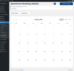 Page screenshot: Apartments → Booking Details