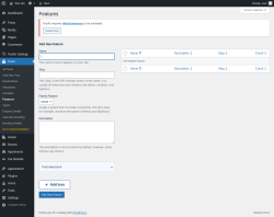 Page screenshot: Tours → Features