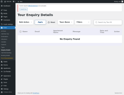 Page screenshot: Tours → Enquiry Details